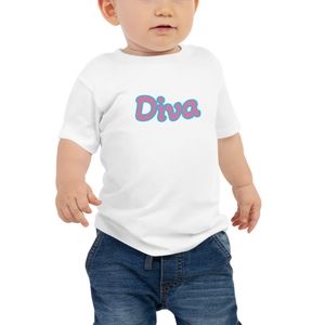 Baby girls white Diva T-shirt